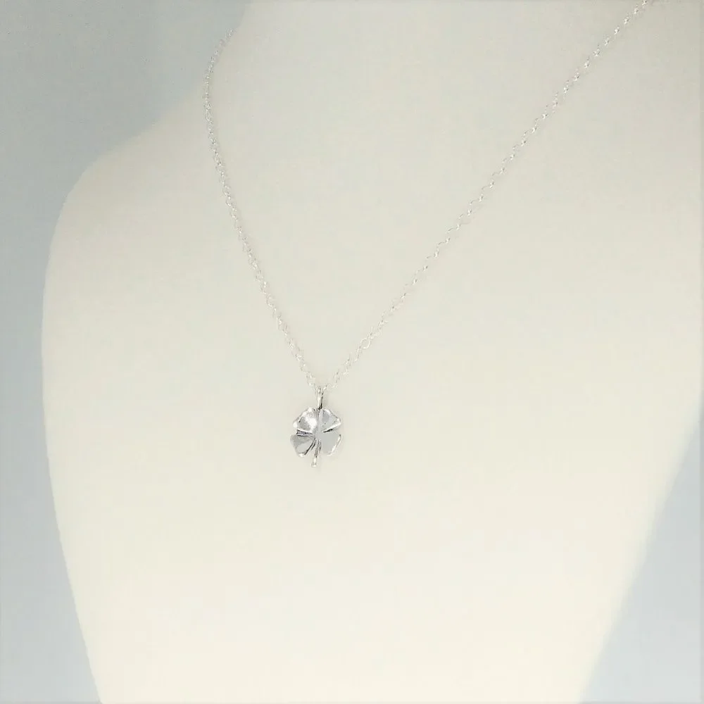 Four Leaf Clover Pendant & Chain Sterling Silver